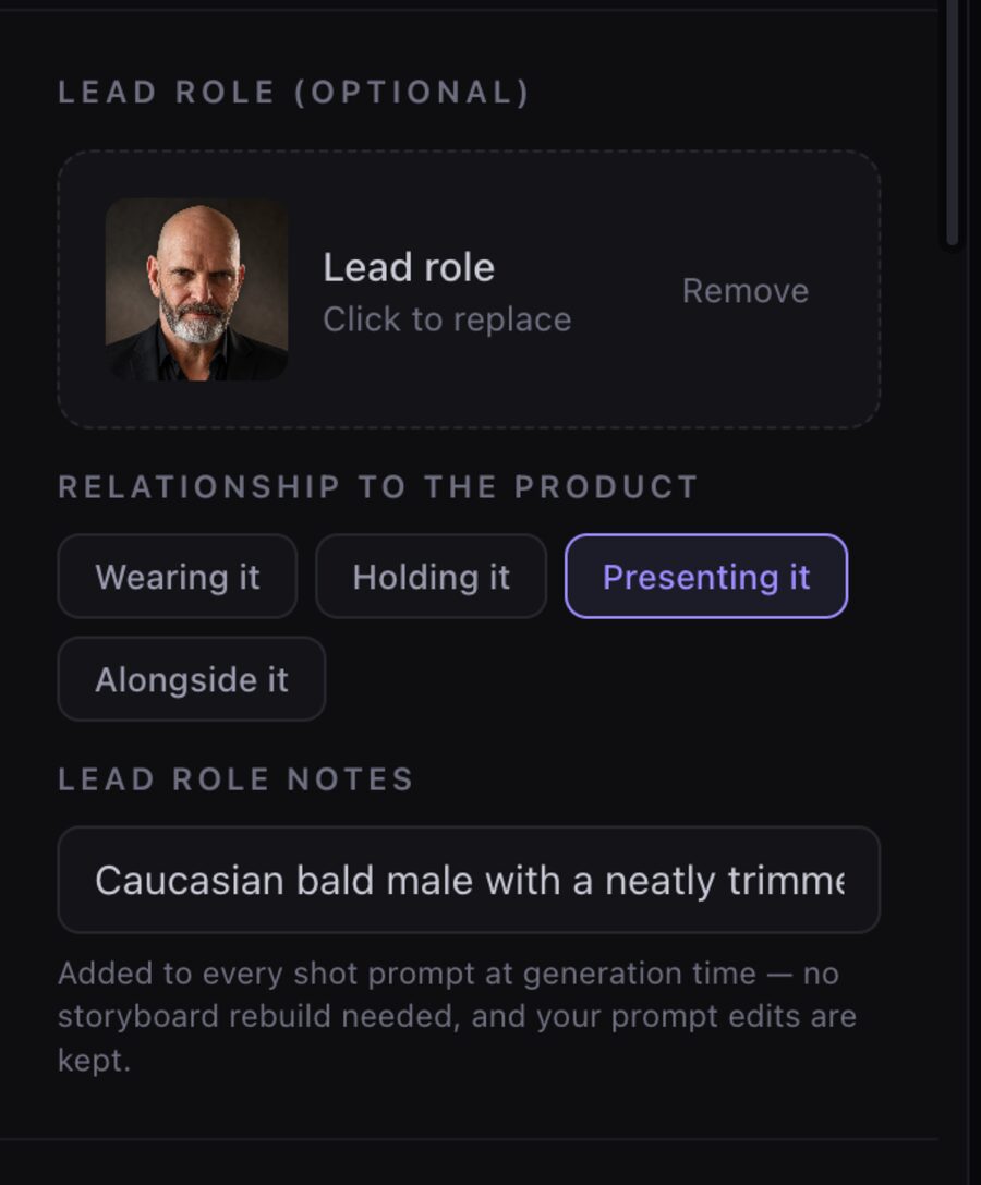 Choosing an AI lead actor